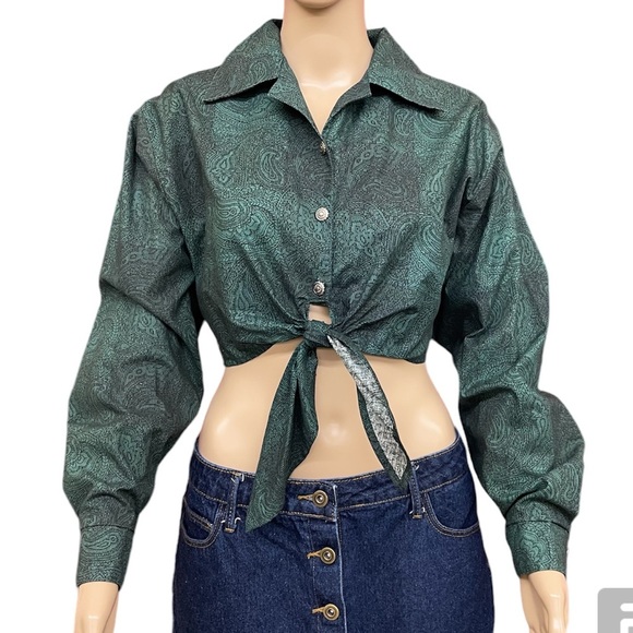 Panhandle Slim Tops - Vintage 90’s Panhandle Slim Rodeo Queen Cropped Bolero Western Shirt Size Small